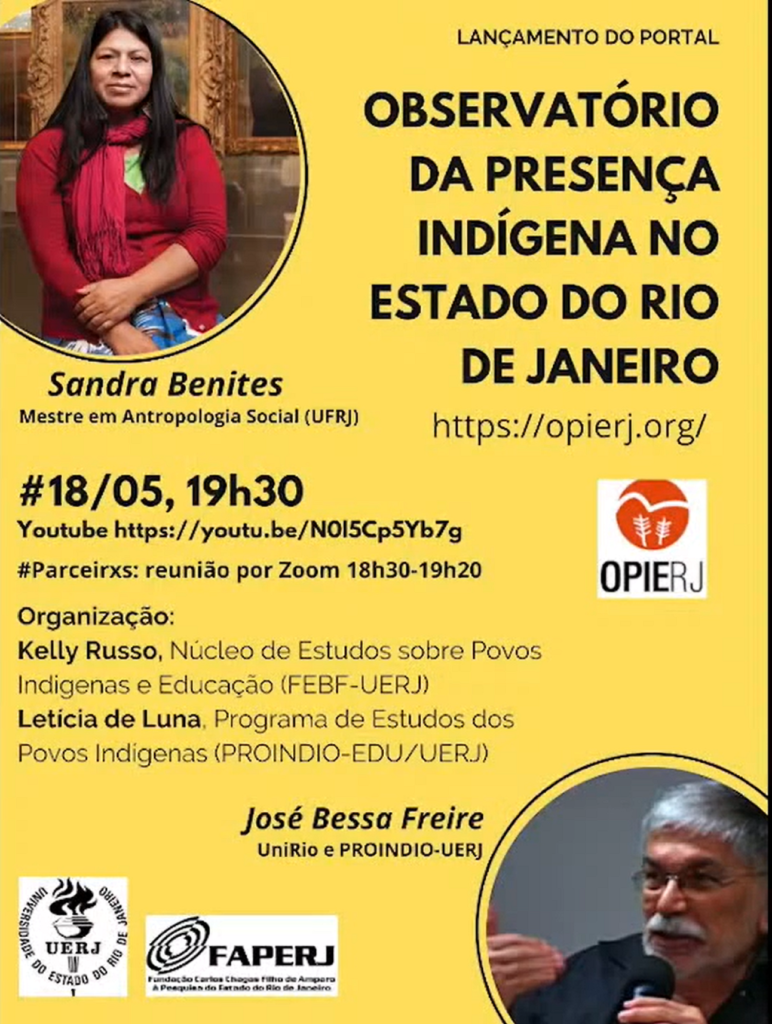 Lançamento do Portal do Observatório da Presença Indígena no Estado do Rio de Janeiro (OPIERJ)