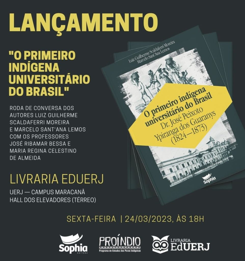 Livro que conta a história do primeiro indígena universitário do Brasil será lançado na livraria EDUERJ, no Rio de Janeiro