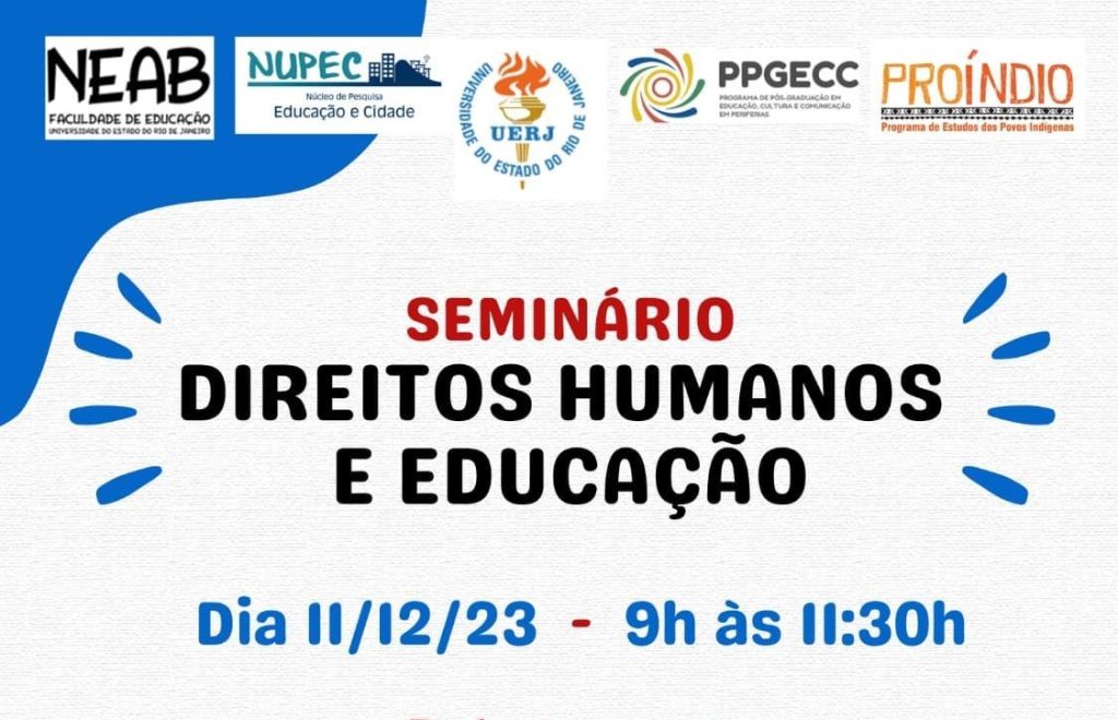 Seminário “Direitos Humanos e Educação” na UERJ (11/12/2023)