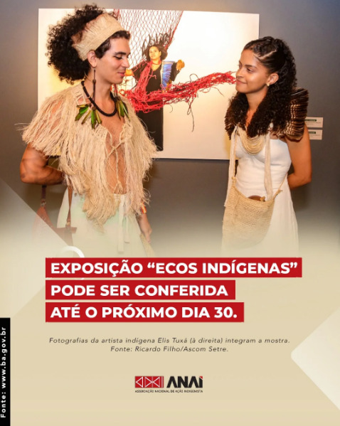 Exposição ‘Ecos Indígenas’ pode ser conferida até o próximo dia 30