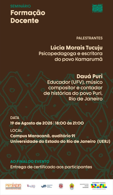 Seminário de Formação Docente: “A Literatura Indígena na Sala de Aula”