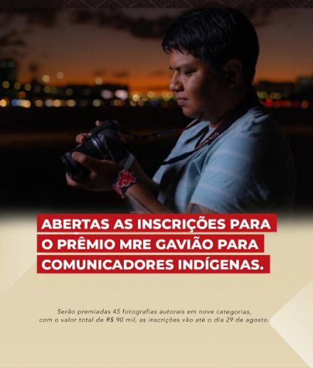Abertas as inscrições para o prêmio Mre Gavião para comunicadores indígenas