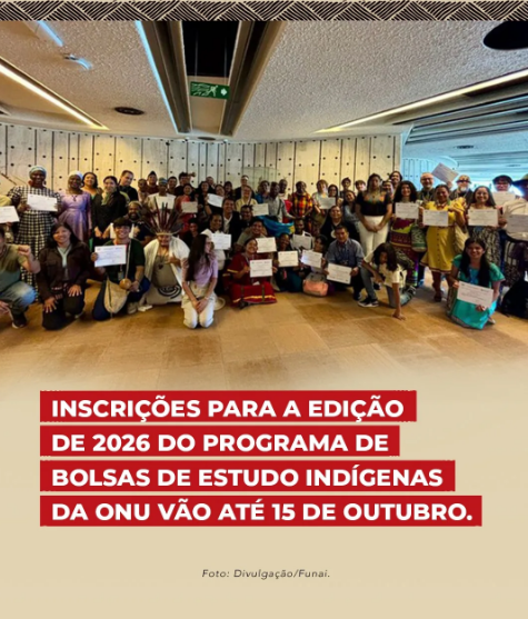 Inscrições para a edição de 2026 do Programa de Bolsas de Estudo Indígenas da ONU vão até 15 de outubro