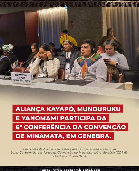 Aliança Kayapó, Munduruku e Yanomami participa da 6ª Conferência da Convenção de Minamata, em Genebra