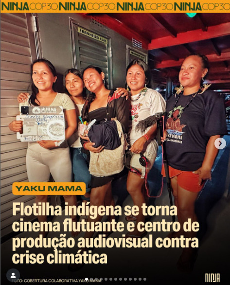 A flotilha indígena segue em viagem rumo a Manaus para levar suas reivindicações de justiça ambiental à COP30