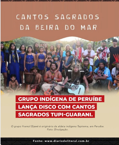Grupo indígena de Peruíbe lança disco com cantos sagrados Tupi-Guarani