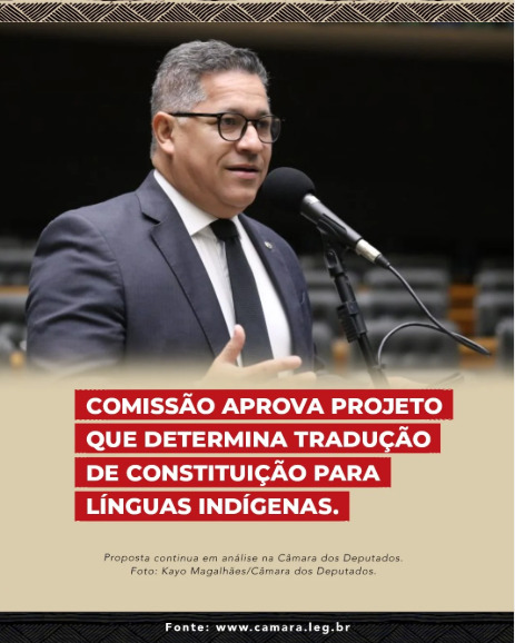 Comissão aprova projeto que determina tradução de Constituição para línguas indígenas